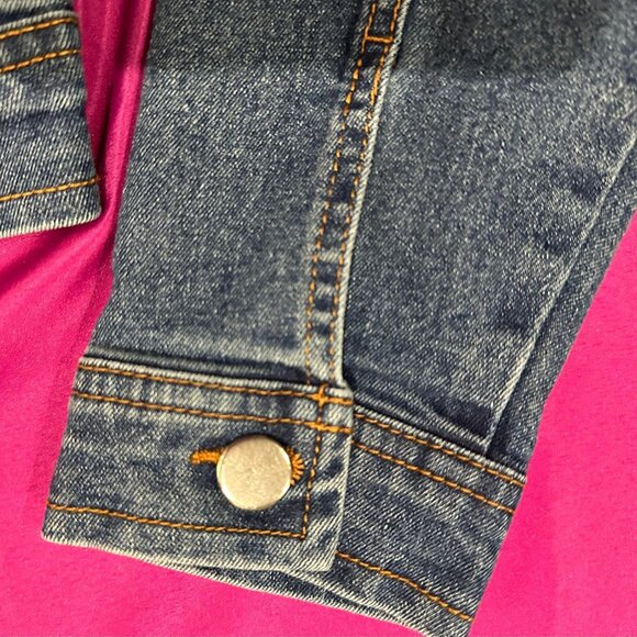 G-Denim Classic Blue Denim Jacket Size L Button Front Jean Jacket - Picture 5 of 6